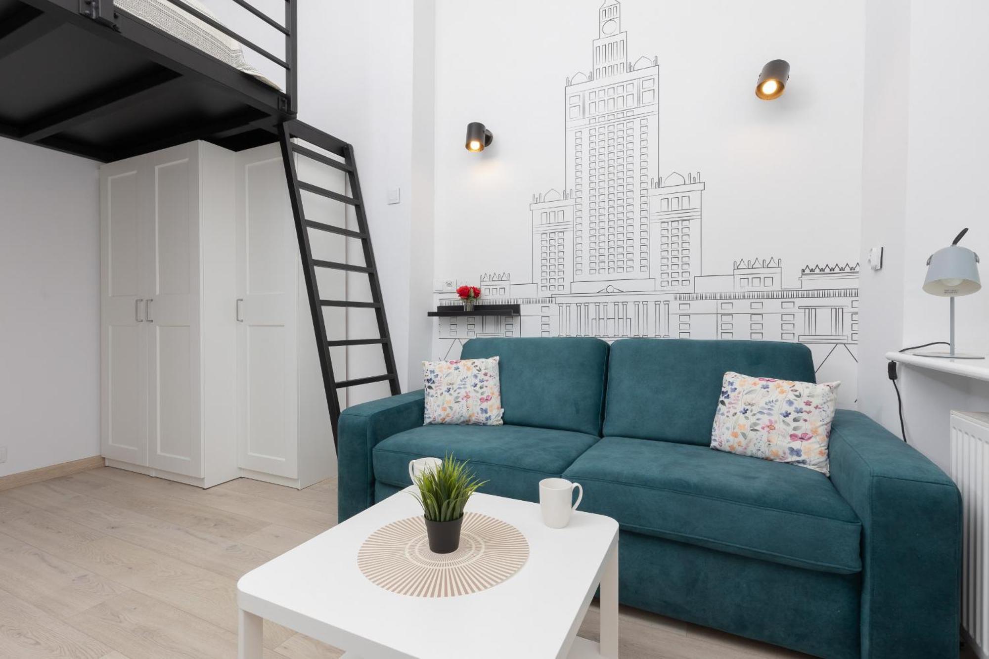 Aleja Wyzwolenia Studio with Mezzanine Warsaw Downtown by Noclegi Renters Kültér fotó